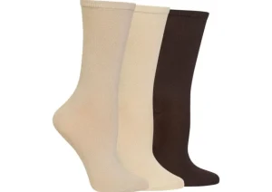 Hotsox 3 Pack Solid Oyster Crew Socks