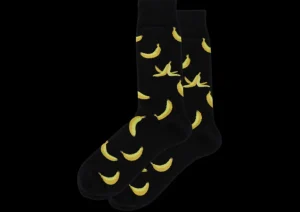 Hotsox Men's Banana Peels Crew Socks