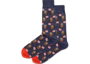 Hotsox Men's Canada Beaver Crew Socks
