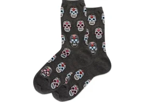 Hotsox Women's Sugar Skulls Crew Socks