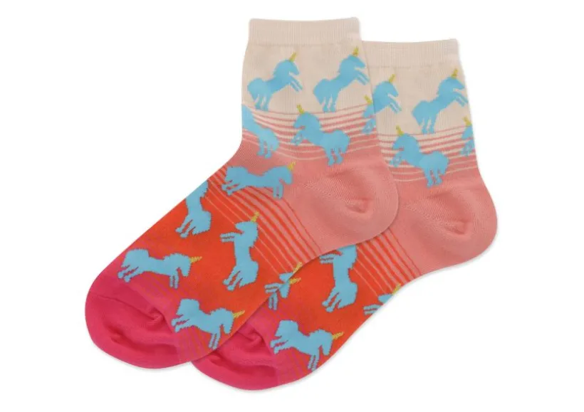 hotsox_womens_unicorn_blu_0.webp Hotsox Women's Unicorn Blush Pink Anklet Socks