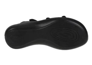 Ibiza 66 Anthracite Metallic Leather Slide Sandal