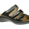 Ibiza 66 Black Leather Slide Sandal