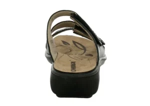 Ibiza 66 Black Leather Slide Sandal
