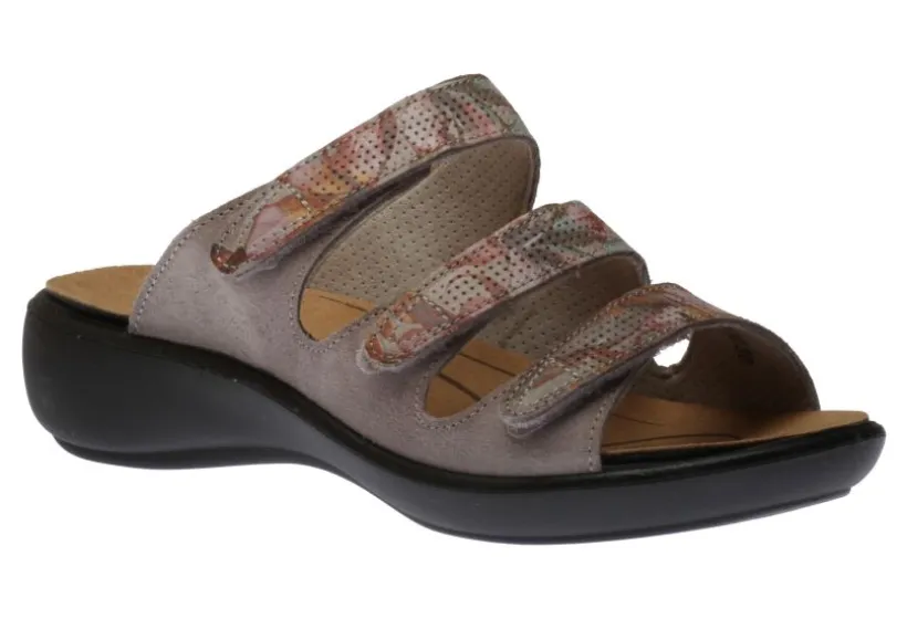 ibiza__grey_floral_print__0.webp Ibiza 106 Grey Floral Print Perforated Slide Sandal