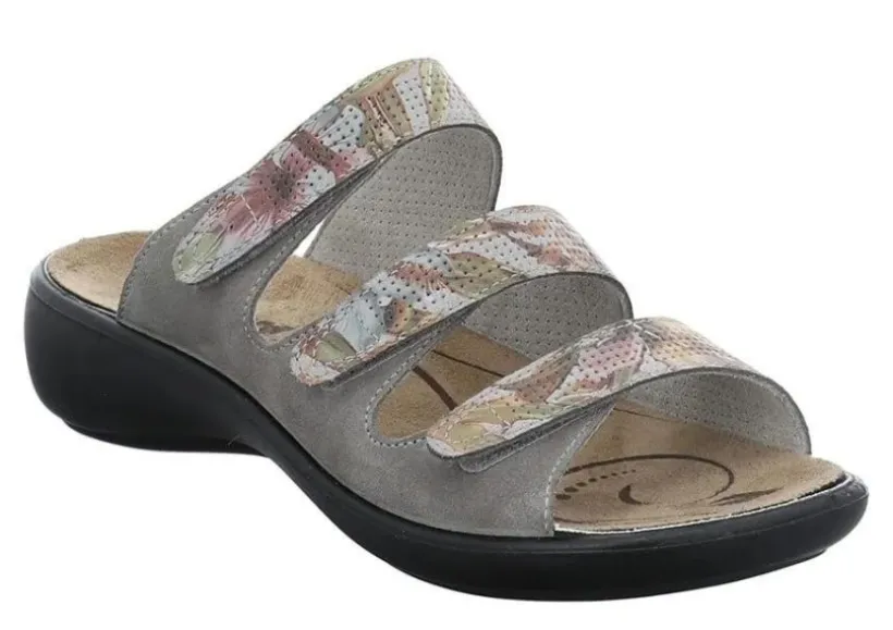 ibiza__grey_floral_print__1.webp Ibiza 106 Grey Floral Print Perforated Slide Sandal