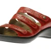 Ibiza 66 Red Leather Slide Sandal