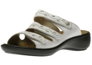 Ibiza 66 White Leather Slide Sandal