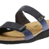Jacey Navy Wide Width Slide Sandal