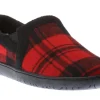 Jacob Red Black Plaid Slip-On Slipper