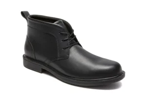 Johnson Black Leather Chukka Boot