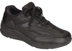 Journey Black Leather Lace-Up Walking Shoe