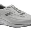 Journey White Leather Lace-Up Walking Shoe