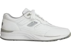 Journey White Leather Lace-Up Walking Shoe
