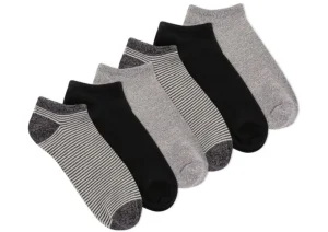 K. Bell Women's Black Multicolour No Show Socks (Six Pair Pack)