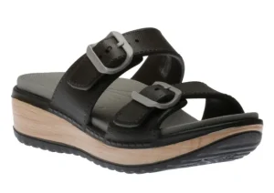 Kandi Black EVA Double Strap Slide Sandal