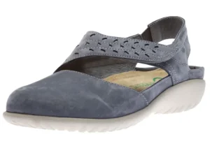 Kapua Blue Leather Asymmetrical Mary Jane Sandal