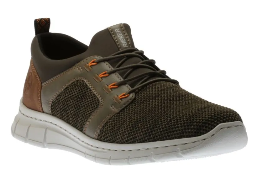 knittech_green_brown_mesh_0.webp Knittech Green Brown Mesh Slip-On Bungee Sneaker