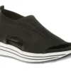 Knitup84 Black White Low Wedge Sandal