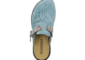 Korsika 345 Light Blue Nubuck Leather Clog