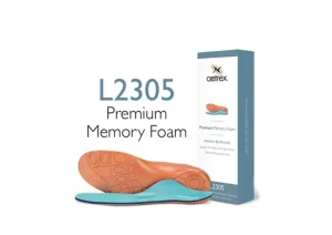 L2305 Men's Premium Memory Foam Orthotics With Metatarsal Support
