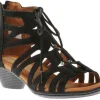 Laurel Black Caged Sandal