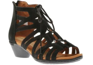 Laurel Black Caged Sandal