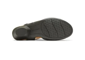 Laurel Black Perforated Sandal