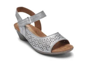 Laurel Metallic Perforated Sandal
