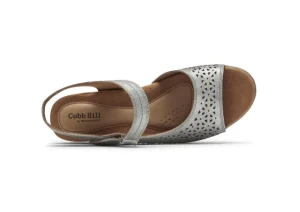 Laurel Metallic Perforated Sandal
