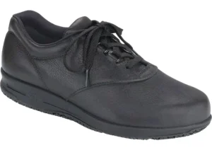 Liberty Black Leather Non Slip Lace-Up Shoe