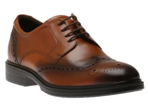 Lisbon Amber Brown Leather Brogue Dress Shoe
