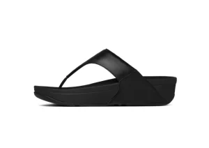 Lulu Black Leather Thong Sandal