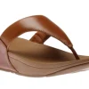 Lulu Light Tan Brown Leather Thong Sandal