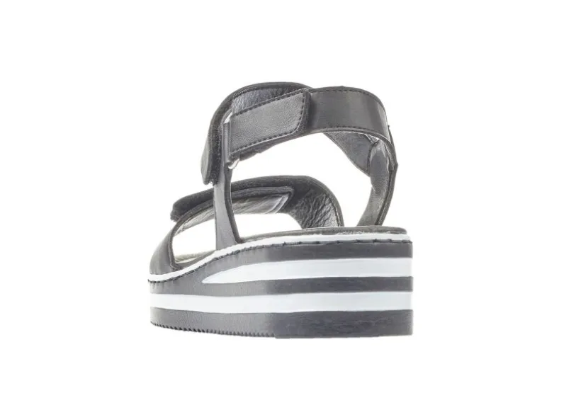 luzern_black_white_stripe_2.webp Luzern Black White Stripe Sole Wedge Sandal