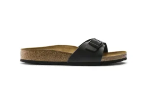 Madrid Birko-Flor Black Slide Sandal