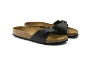 Madrid Birko-Flor Black Slide Sandal