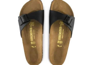 Madrid Birko-Flor Black Slide Sandal