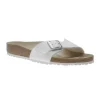 Madrid Birko-Flor White Slide Sandal
