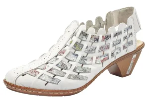Massa White Multicolour Woven Sandal