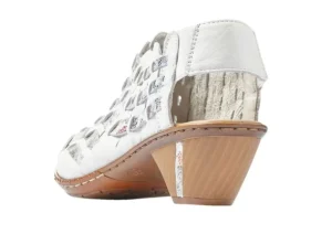 Massa White Multicolour Woven Sandal