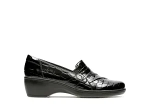 May Marigold Black Croco Slip-On Loafer