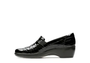 May Marigold Black Croco Slip-On Loafer