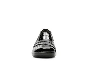 May Marigold Black Croco Slip-On Loafer