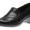 May Marigold Black Leather Slip-On Dress Loafer