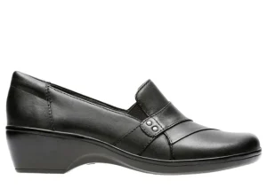 May Marigold Black Leather Slip-On Dress Loafer