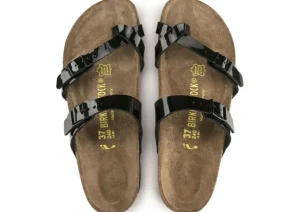 Mayari Birko-Flor Black Patent Sandal