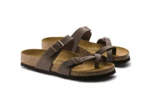 Mayari Birko-Flor Nubuck Mocha Brown Sandal