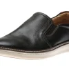 McGuffey Black Leather Slip-On Sneaker