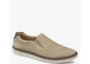 McGuffey Woven Beige Nubuck Slip-On Sneaker